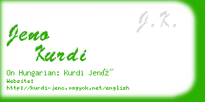 jeno kurdi business card